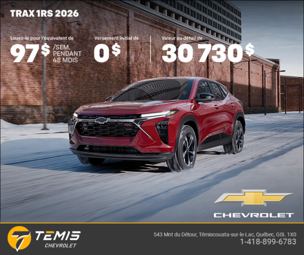 Procurez-vous le Chevrolet Trax 2026