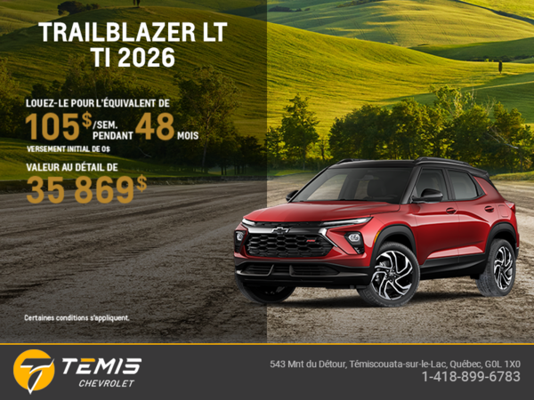 Le Chevrolet Trailblazer LT TI 2026