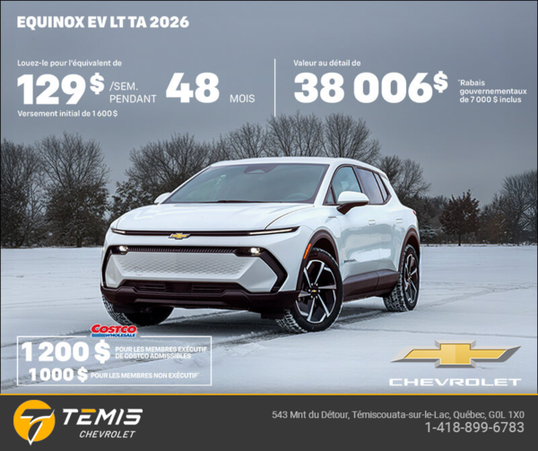 Procurez-vous le Chevrolet Equinox EV 2026