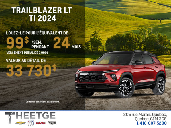 Le Chevrolet Trailblazer LT 2024