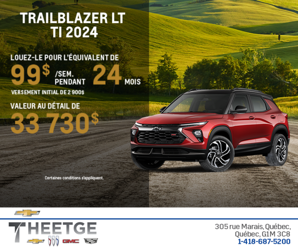 Le Chevrolet Trailblazer LT 2024