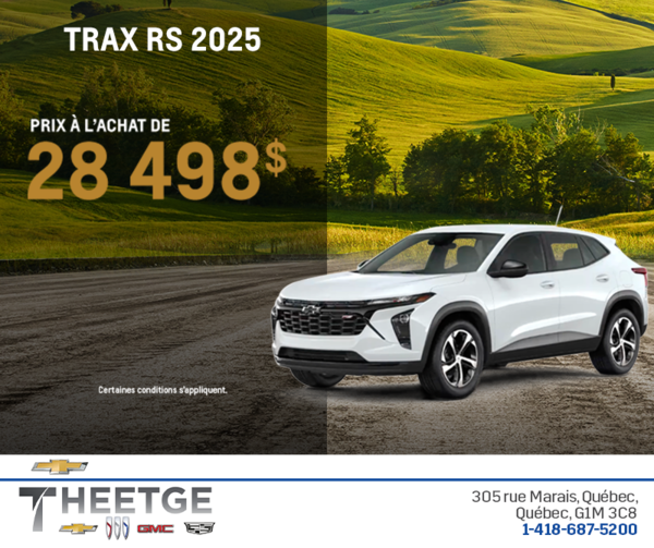 Procurez-vous le Chevrolet Trax 2025