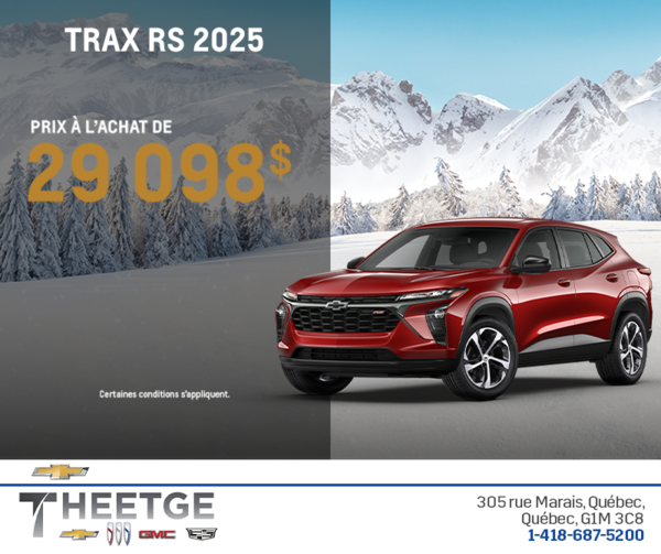 Procurez-vous le Chevrolet Trax 2025