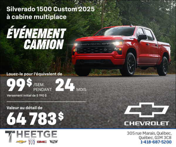 Procurez-vous le Chevrolet Silverado 1500 2025