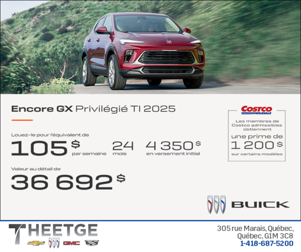 Procurez-vous le Buick Encore GX 2025