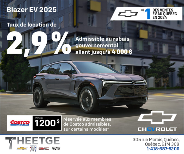 Procurez-vous le Chevrolet Blazer EV 2025