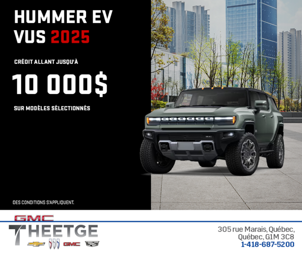 Le GMC Hummer EV VUS 2025