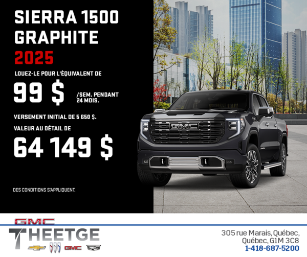 Le GMC Sierra 1500 Graphite 2025