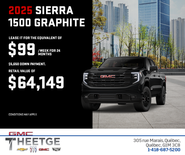 The 2025 GMC Sierra 1500 Graphite