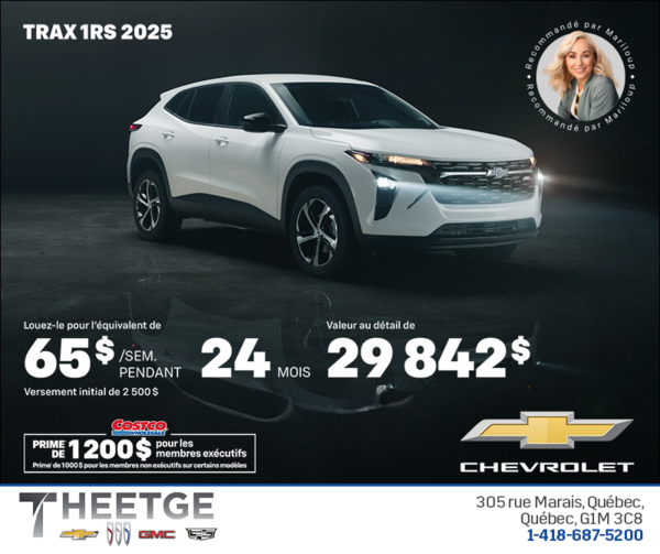 Procurez-vous le Chevrolet Trax 2025