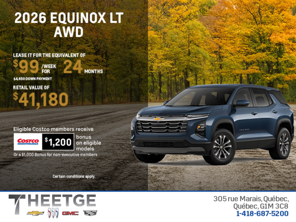 Get the 2026 Chevrolet Equinox LT AWD