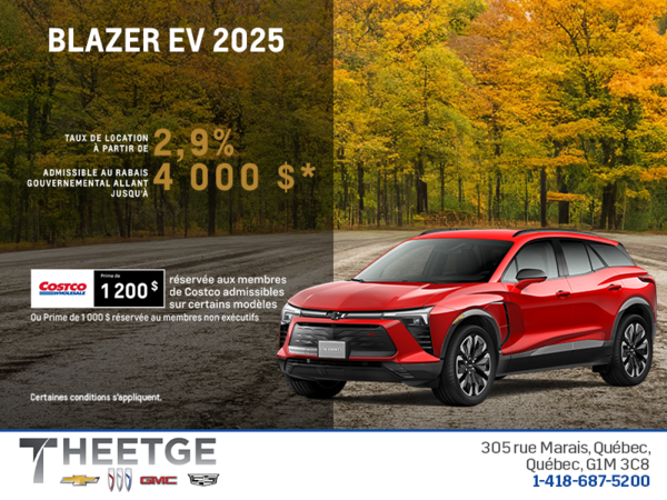 Procurez-vous le Chevrolet Blazer EV 2025