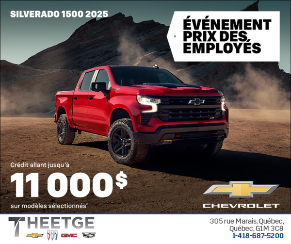 Procurez-vous le Chevrolet Silverado 1500 2025