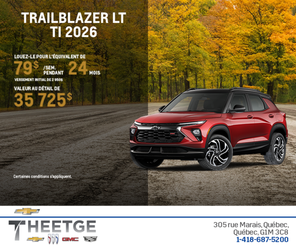 Le Chevrolet Trailblazer LT TI 2026