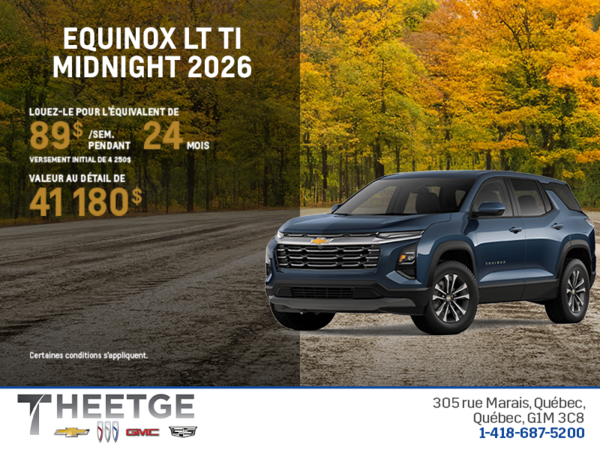Procurez-vous le Chevrolet Equinox LT TI 2026