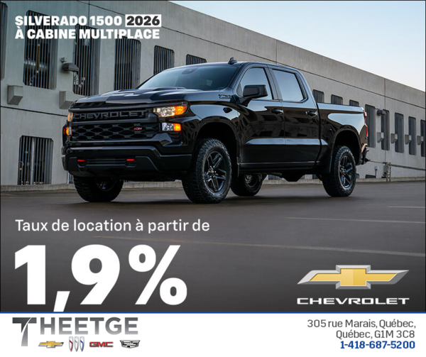 Procurez-vous le Chevrolet Silverado 1500 2026