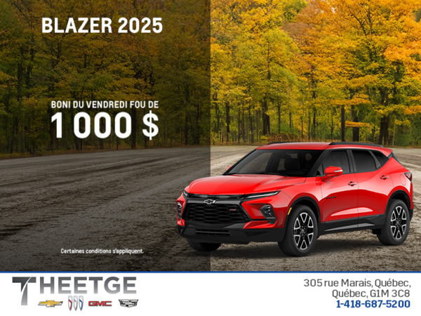 Procurez-vous le Chevrolet Blazer 2025