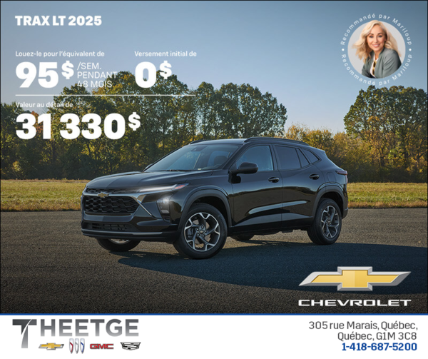 Procurez-vous le Chevrolet Trax LT 2025