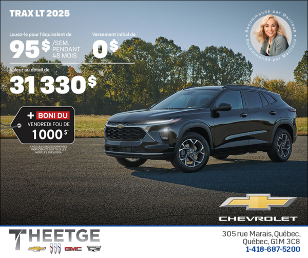 Procurez-vous le Chevrolet Trax LT 2025
