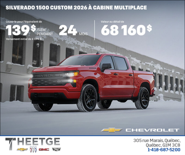 Procurez-vous le Chevrolet Silverado 1500 2026