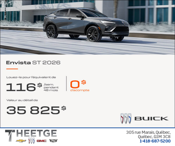 Procurez-vous la Buick Envista 2026