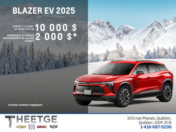 Procurez-vous le Chevrolet Blazer EV 2025