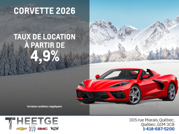 Procurez-vous le Chevrolet Corvette 2026