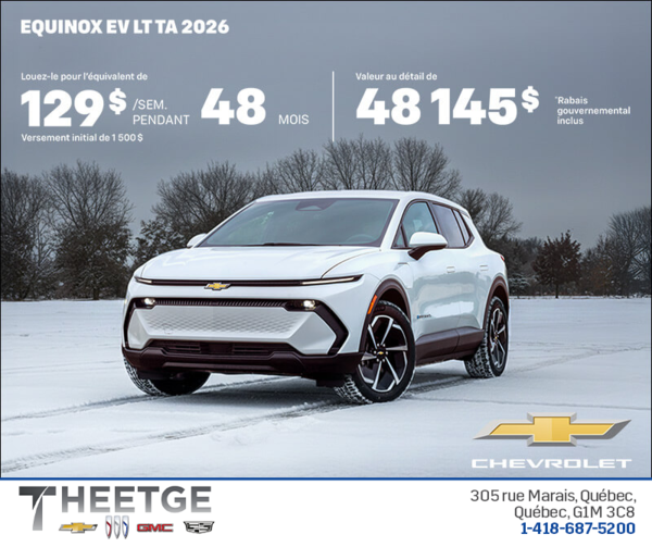 Procurez-vous le Chevrolet Equinox EV 2026