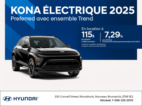 Procurez-vous le Hyundai Kona Electric 2025