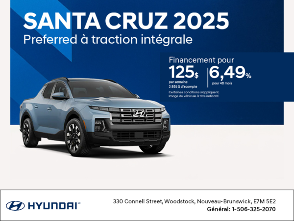 Procurez-vous le Hyundai Santa Cruz 2025