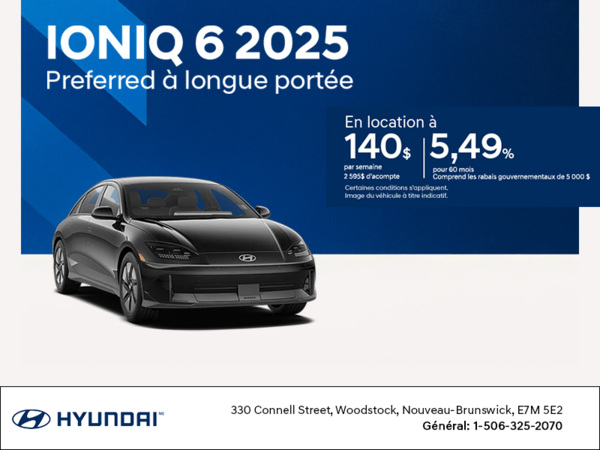 Procurez-vous le Hyundai Ioniq 6 2025