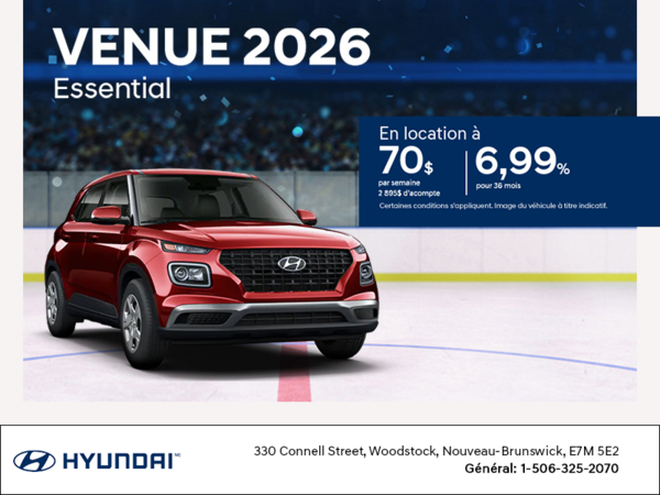 Procurez-vous le Hyundai Venue 2026