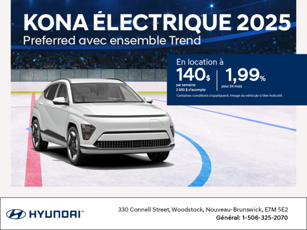 Procurez-vous le Hyundai Kona Electric 2025