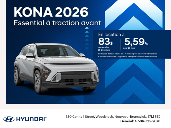 Procurez-vous le Hyundai Kona 2026