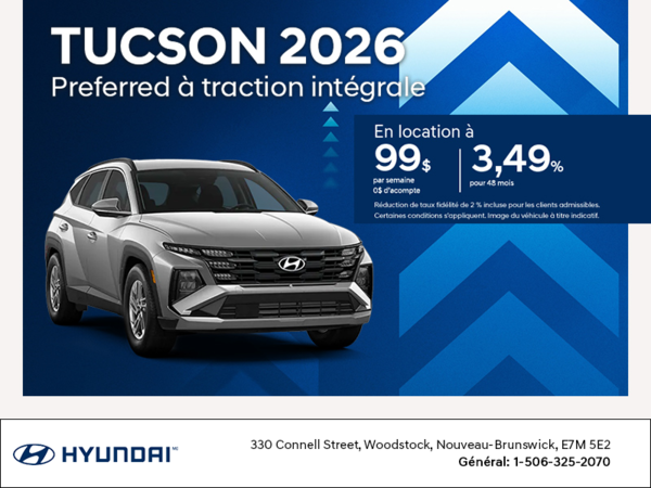 Procurez-vous le Hyundai Tucson 2026