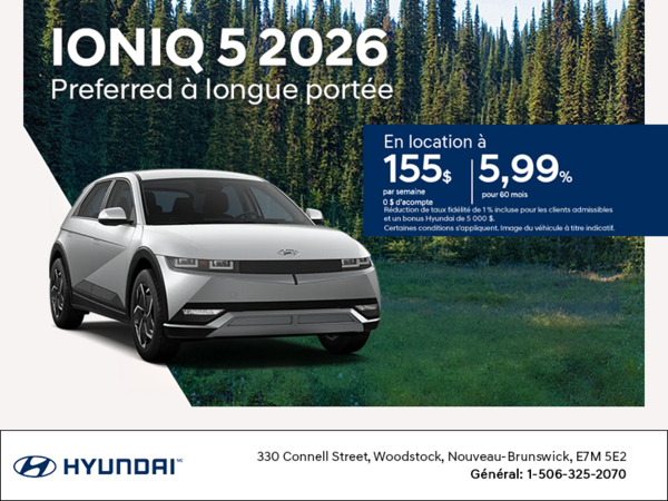 Procurez-vous le Hyundai Ioniq 5 2026