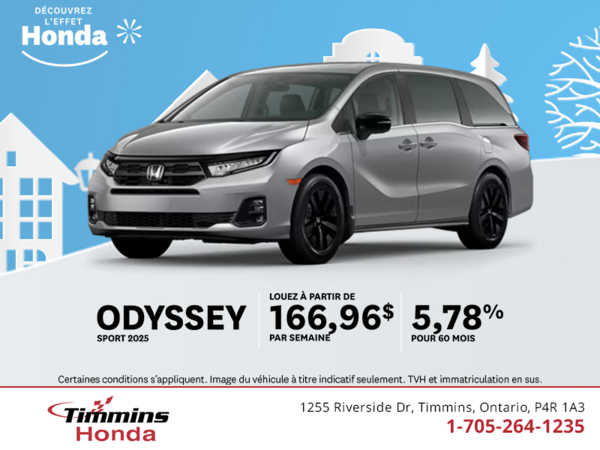 Procurez-vous le Honda Odyssey 2025 !