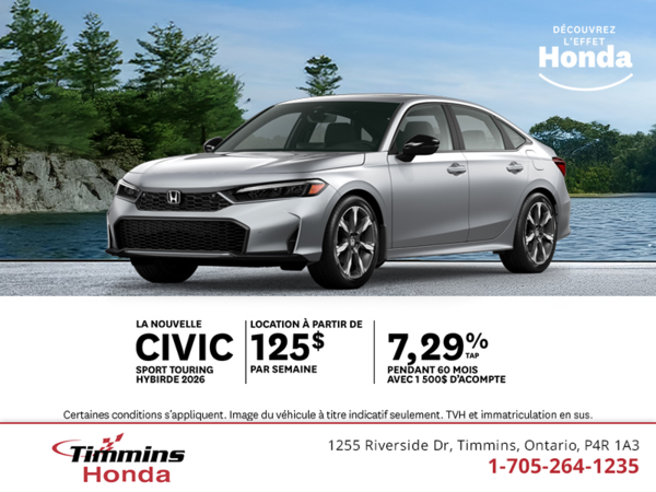 Procurez-vous le Honda Civic Hybride 2026