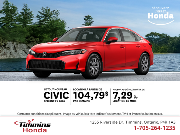 Procurez-vous le Honda Civic 2026