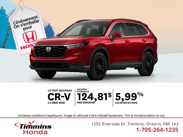 Obtenez le Honda CR-V 2026 !