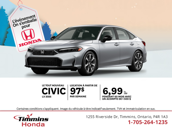 Procurez-vous le Honda Civic 2026