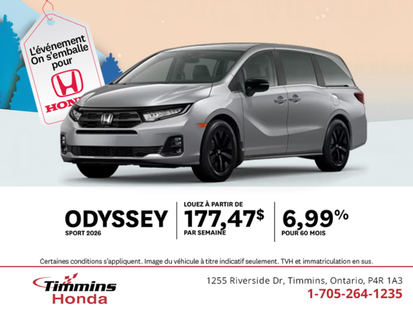 Procurez-vous le Honda Odyssey 2026 !