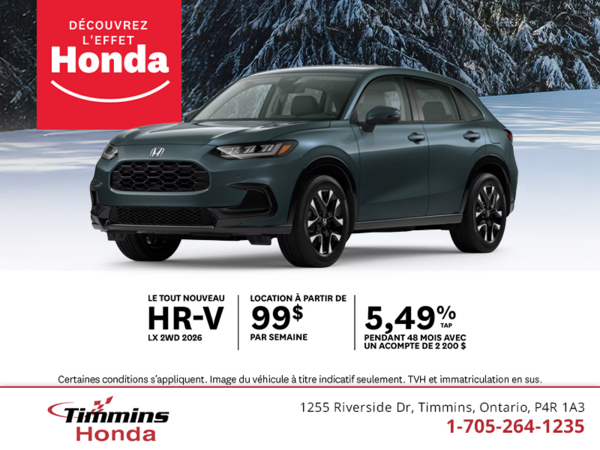 Procurez-vous le Honda HR-V 2026