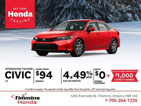 Get the 2026 Honda Civic!