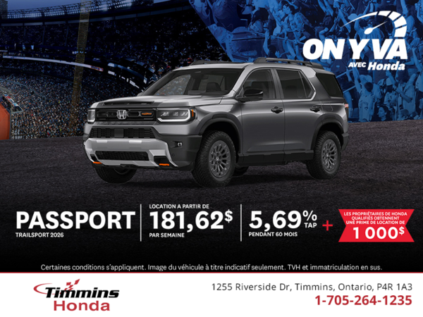 Procurez-vous le Honda Passport 2026!