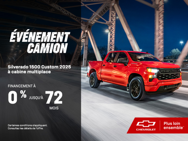 Procurez-vous le Chevrolet Silverado 1500 Custom 2025