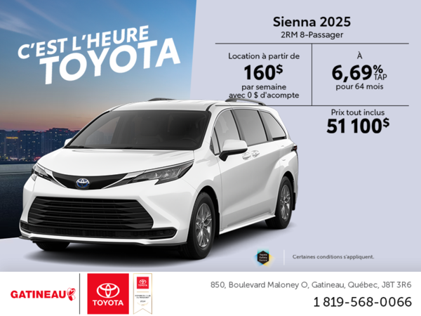 Toyota Sienna Hybrid 2025