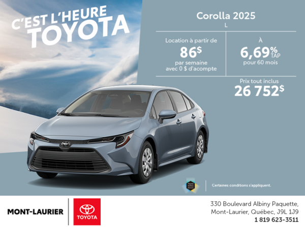 Toyota Corolla 2025