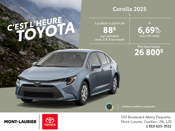 Toyota Corolla 2025