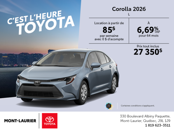 Toyota Corolla 2026